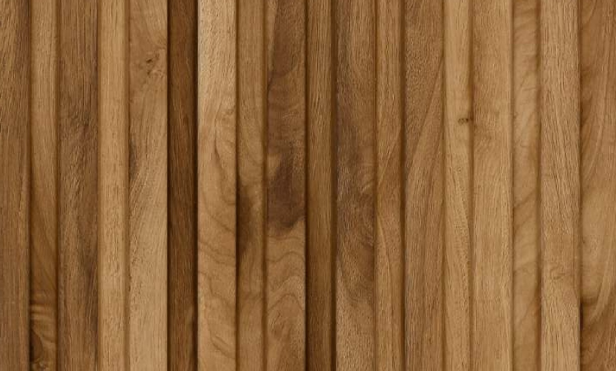 WL-4617 Brown Color Wooden Charcoal Louvers 9.5 Ft x 8 Inch | Hinch
